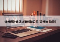 杭州迈外迪区块链科技公司[迈外迪 融资]